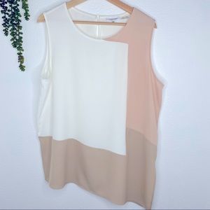 Calvin Klein Chiffon Sleeveless Top XL